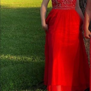 Red Prom Dress, worn once. Nothing wrong